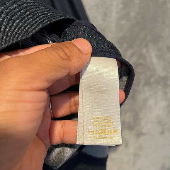 Kate Spade Kimberly Peter Pan Rhinestone Crystal Collar Denim Dress Sz 0 Elegant - Picture 8 of 8